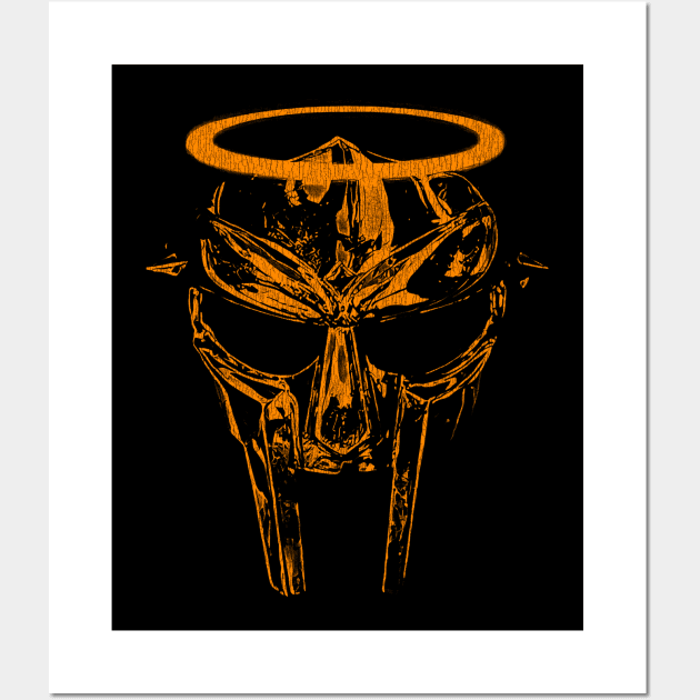 MF Doom Mask Angel Orange Wall Art by Hoki Tross Creative